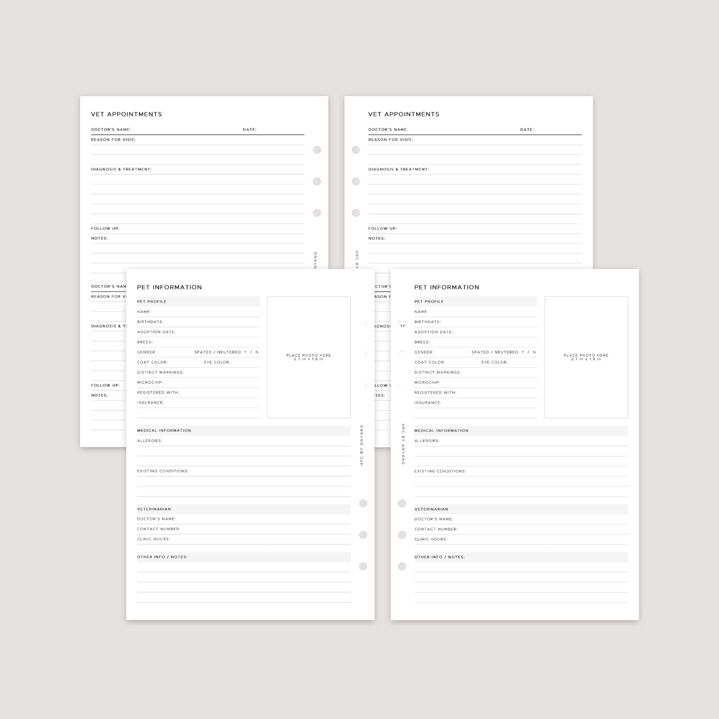 Pet Planner - Planner Bundle