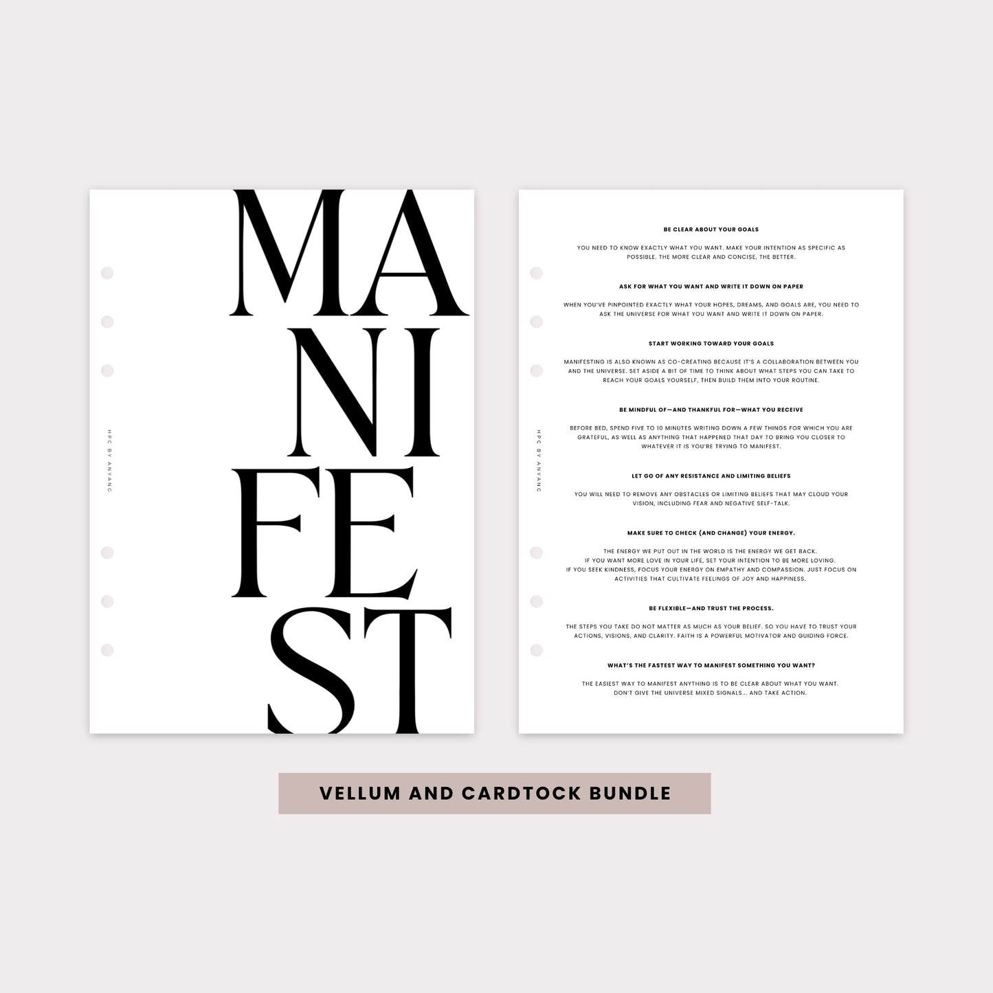 PD030 - Manifest - Dashboard Set - Cardstock & Vellum Bundle