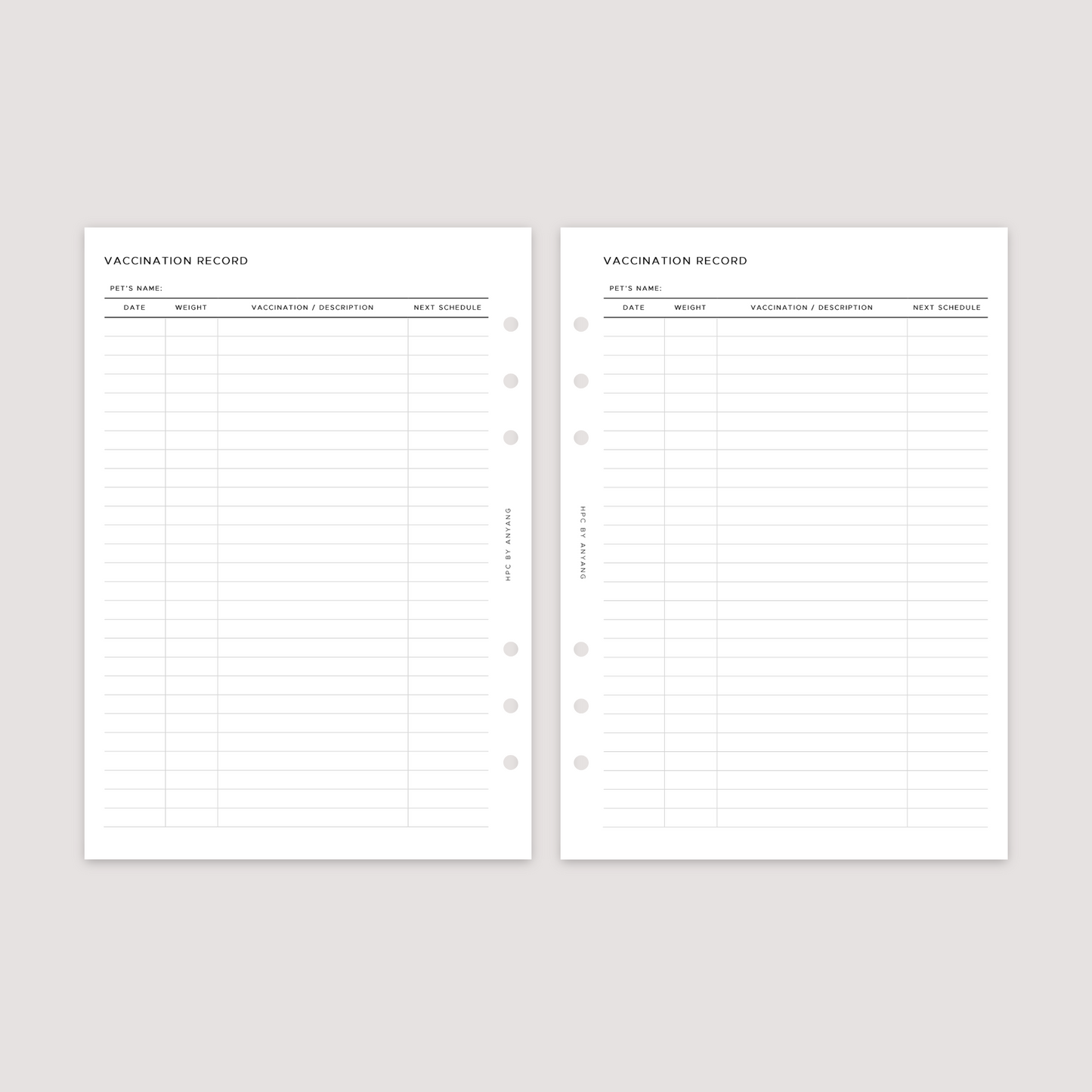 Pet Planner - Planner Bundle
