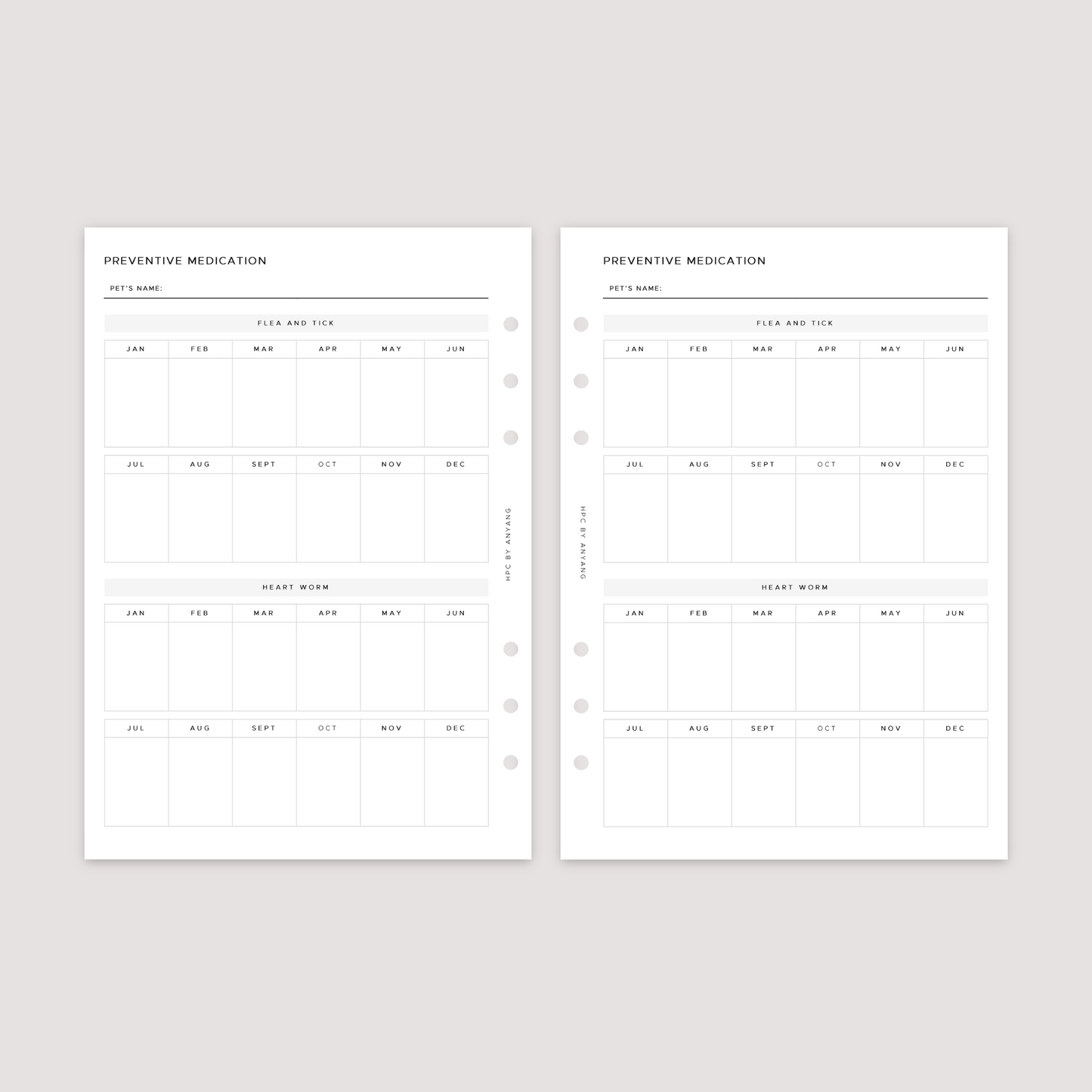 Pet Planner - Planner Bundle