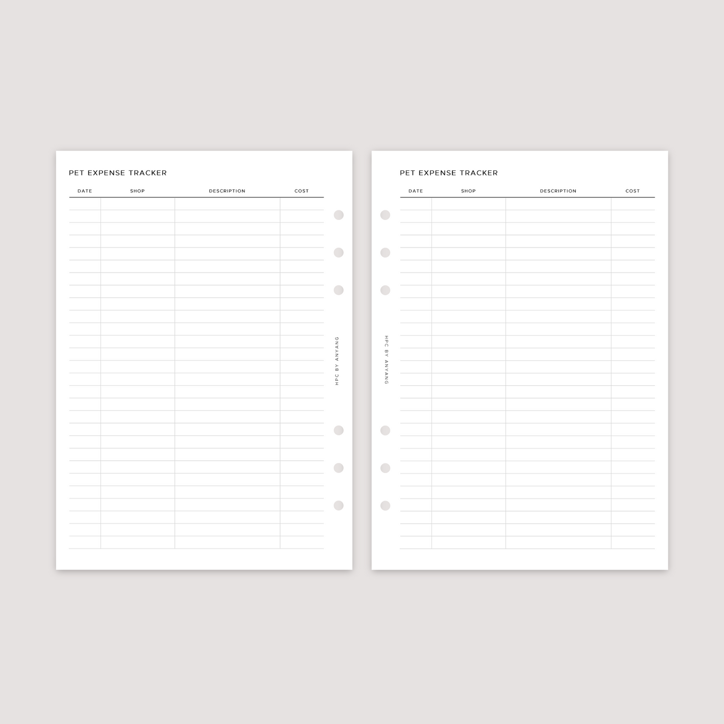 Pet Planner - Planner Bundle