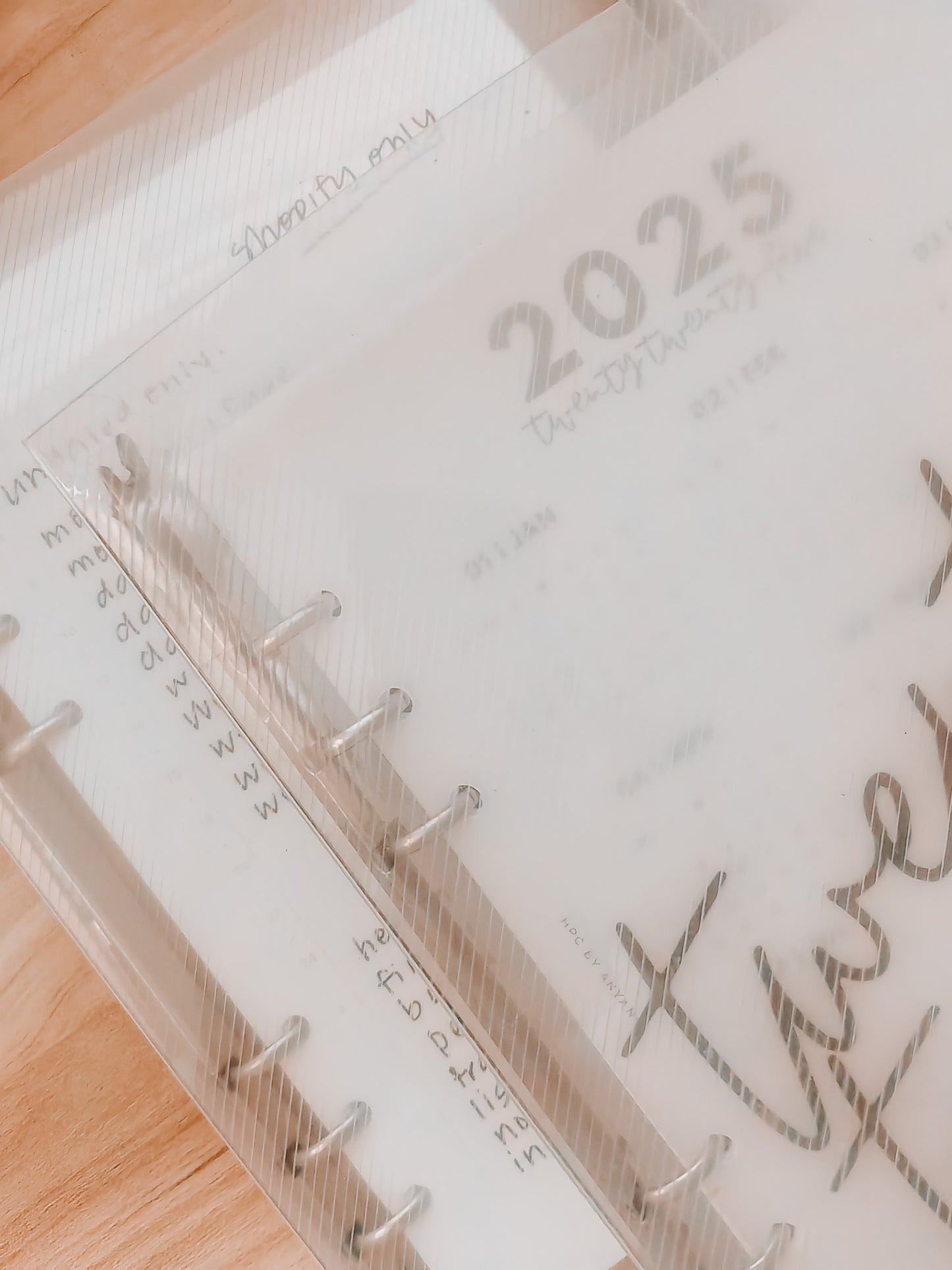 Clear A5 Binder