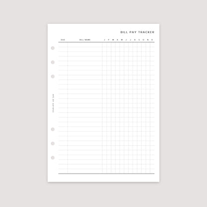 Bill Tracker – Planner Inserts