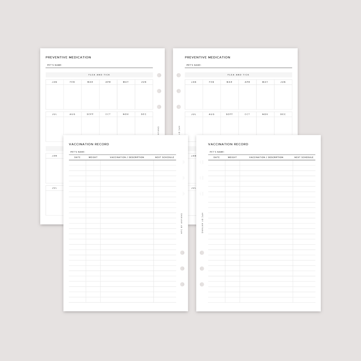 Pet Planner - Planner Bundle