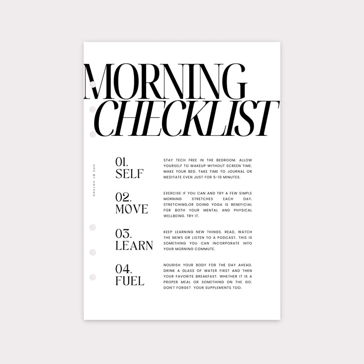 PD014 - Morning Checklist - Planner Dashboards