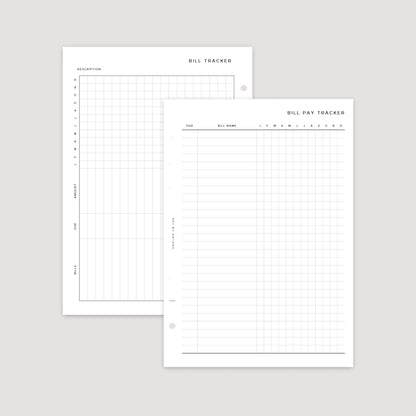 Bill Tracker – Planner Inserts