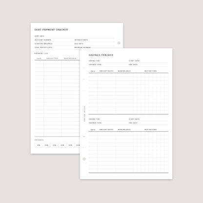 Debt Payment Tracker – Planner Inserts