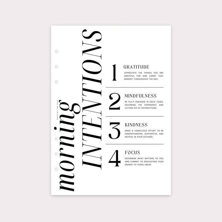 PD021 - Morning Intentions - Planner Dashboards