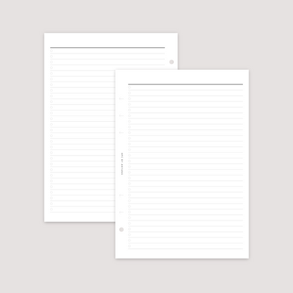 List - 1 Column - Planner Inserts