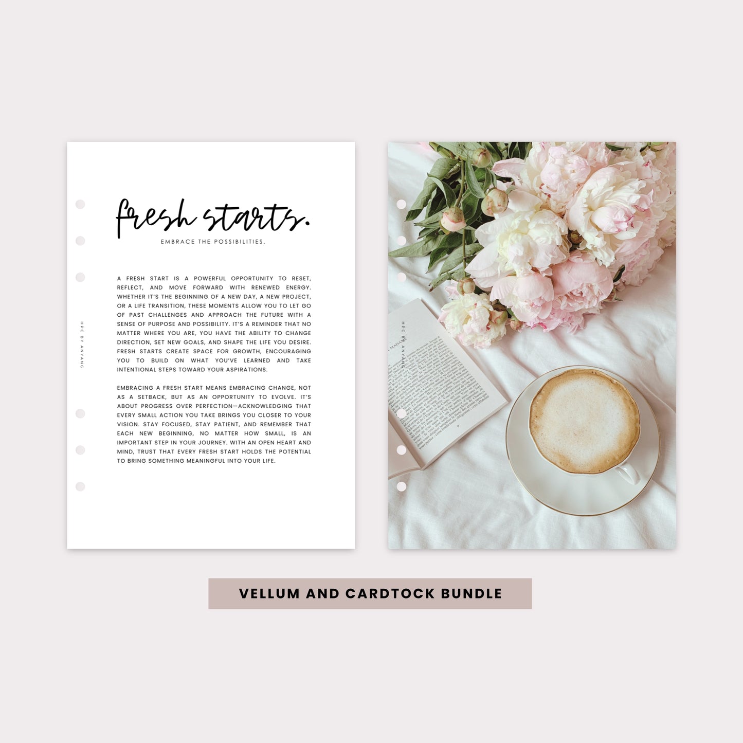 PD029 - Fresh Starts - Dashboard Set - Cardstock & Vellum Bundle