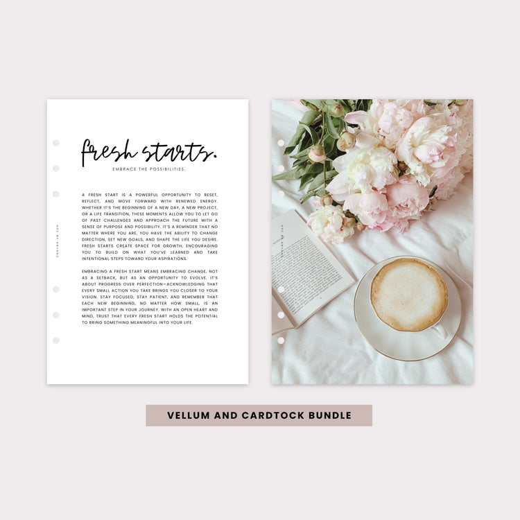 PD029 - Fresh Starts - Dashboard Set - Cardstock & Vellum Bundle