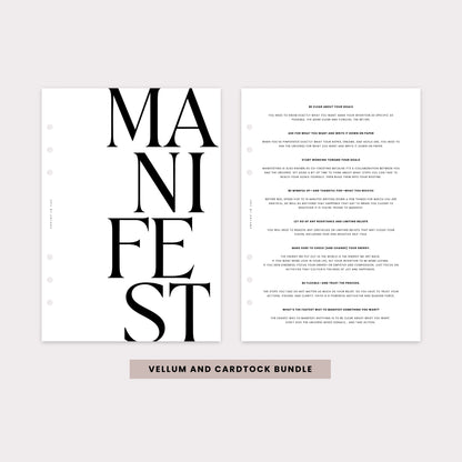 PD030 - Manifest - Dashboard Set - Cardstock & Vellum Bundle