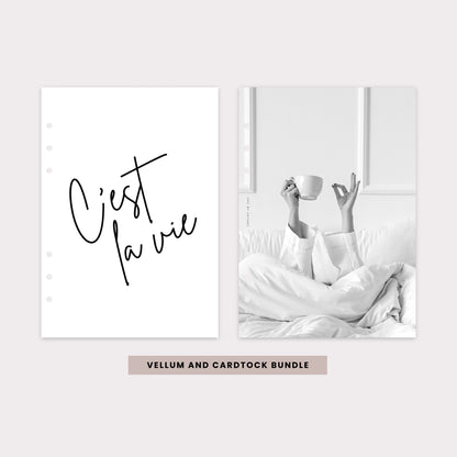 PD031 - Cést La Vie - Dashboard Set - Cardstock & Vellum Bundle