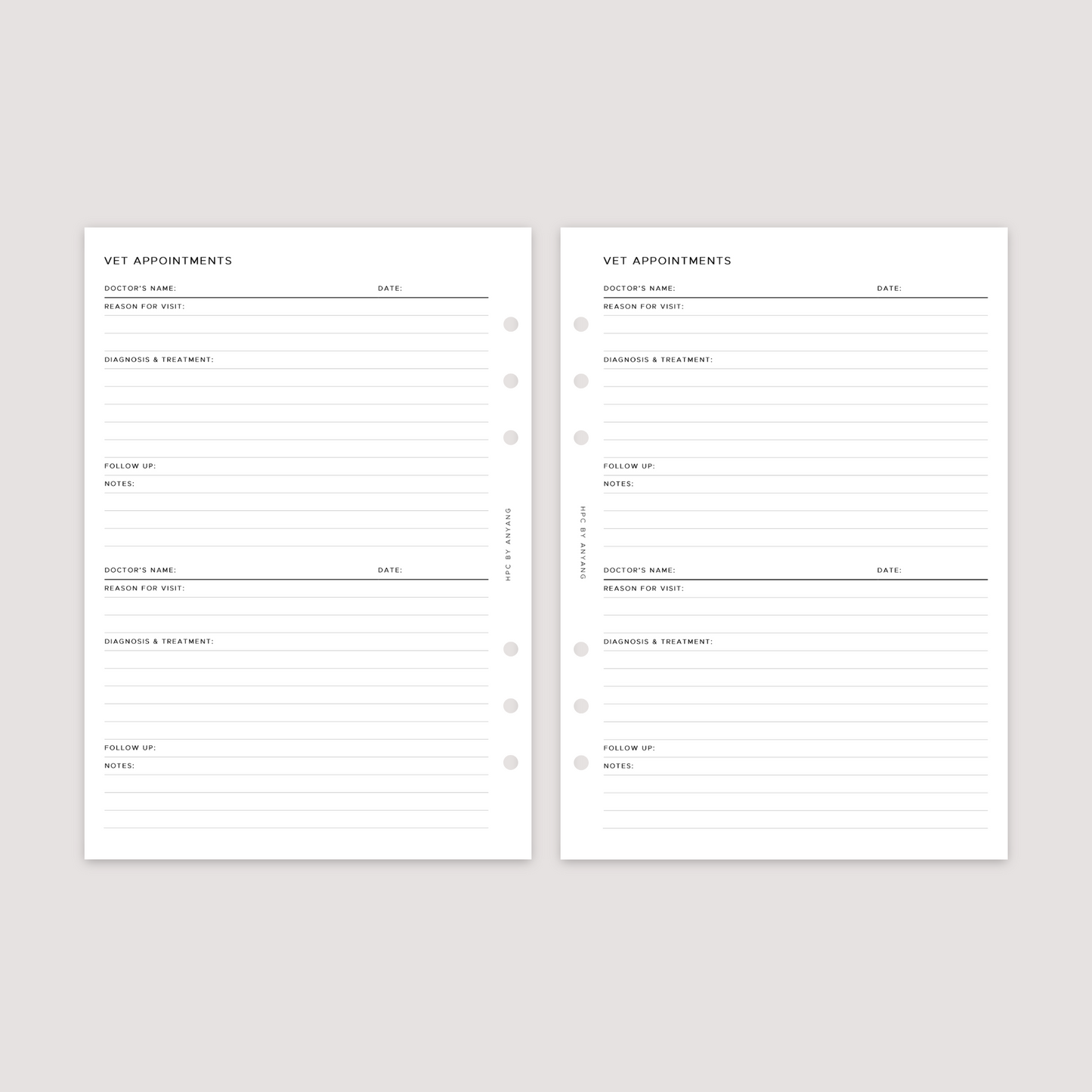 Pet Planner - Planner Bundle