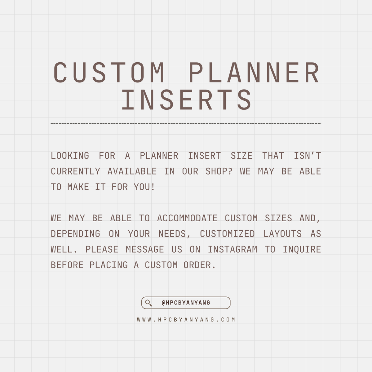 Custom Planner Inserts