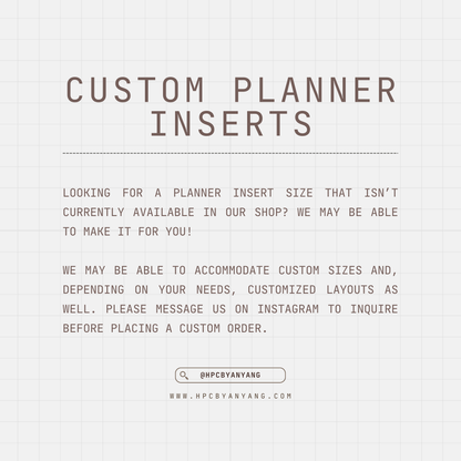 Custom Planner Inserts