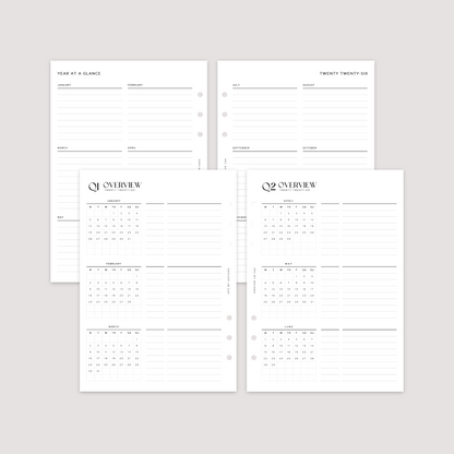 2026 Year Overview - Planner Inserts