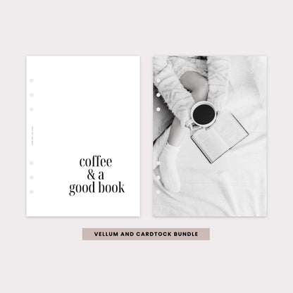 PD032 - Coffee + Good Book - Dashboard Set - Cardstock & Vellum Bundle