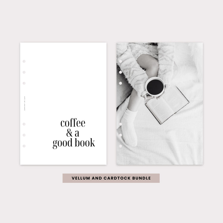 PD032 - Coffee + Good Book - Dashboard Set - Cardstock & Vellum Bundle