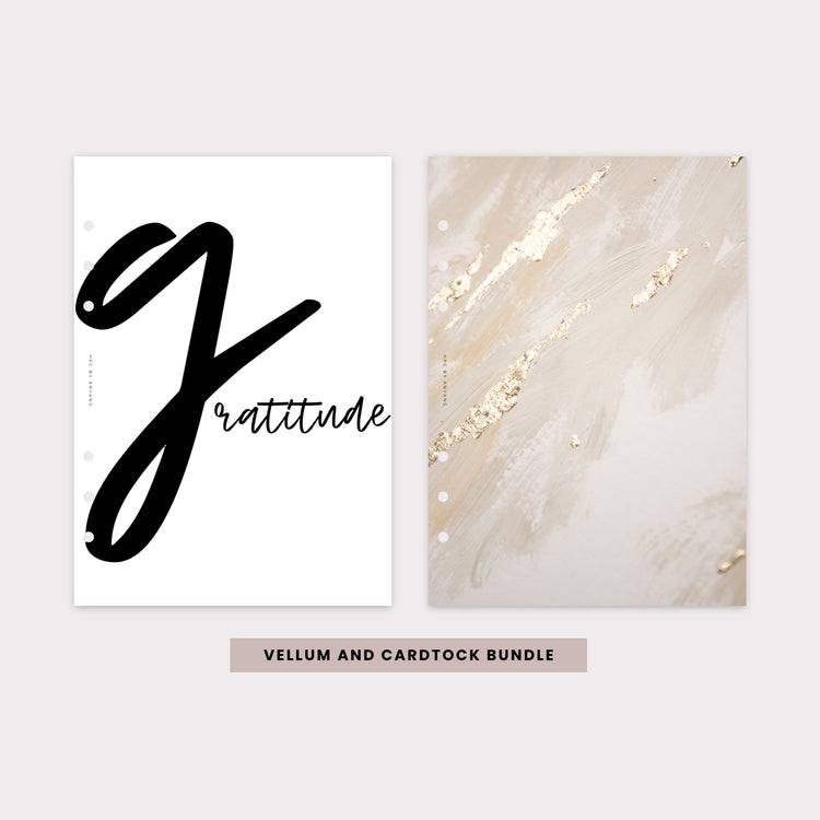 PD033 - Gratitude - Dashboard Set - Cardstock & Vellum Bundle