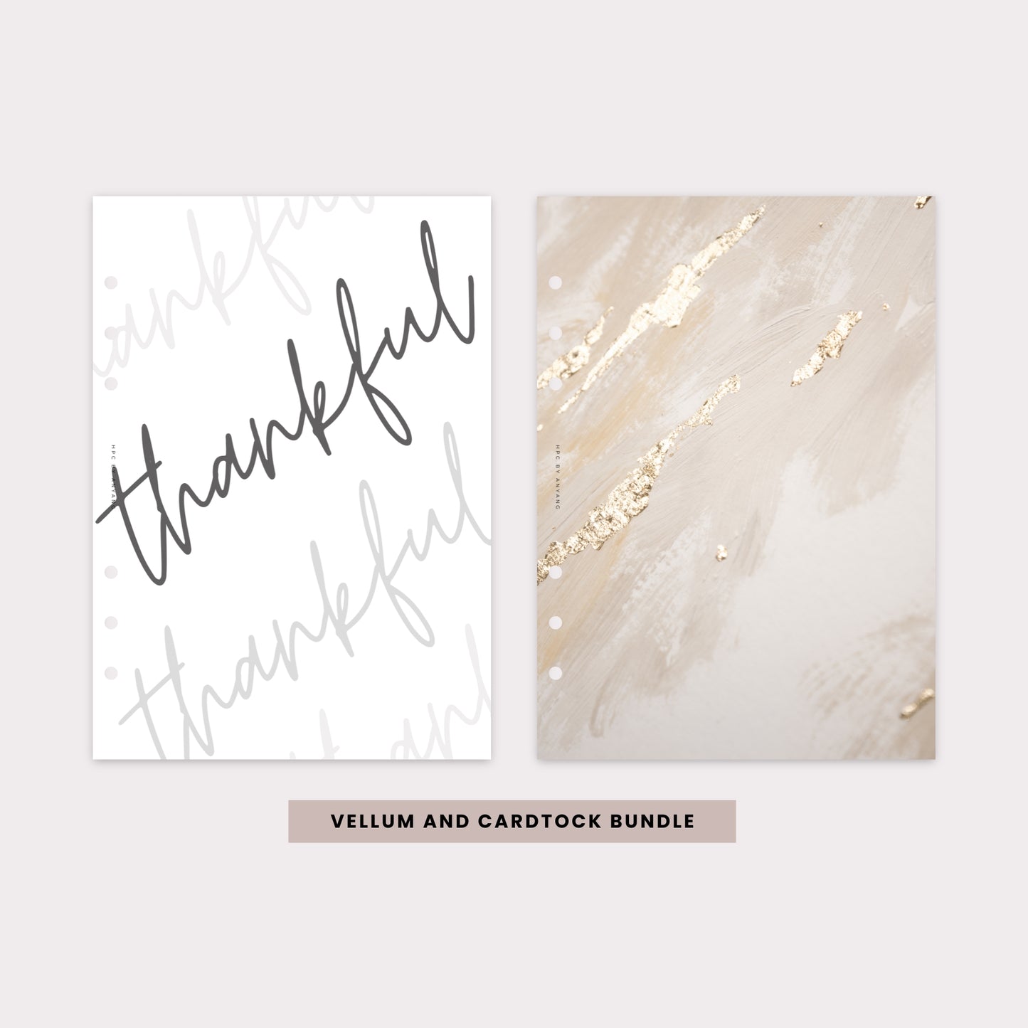 PD034 - Thankful - Dashboard Set - Cardstock & Vellum Bundle