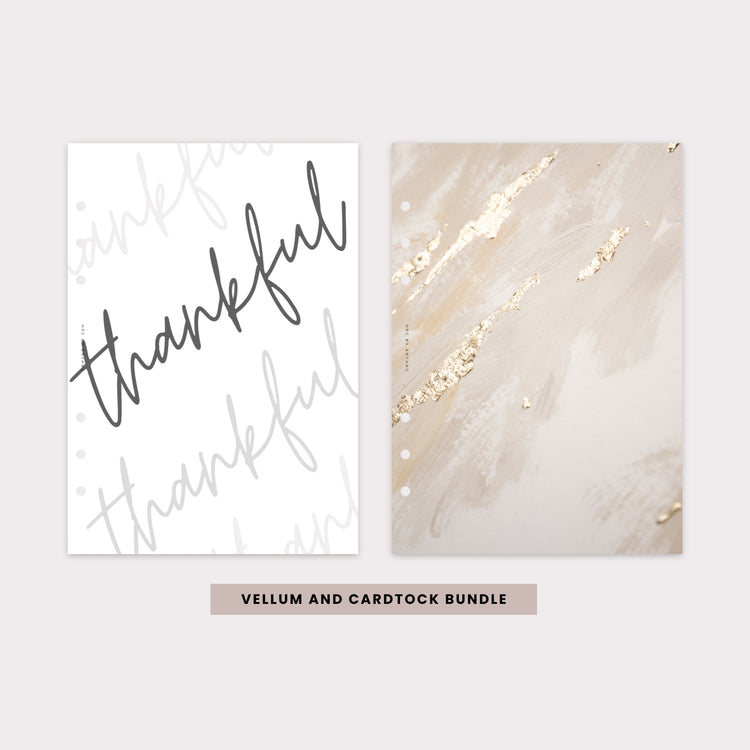 PD034 - Thankful - Dashboard Set - Cardstock & Vellum Bundle