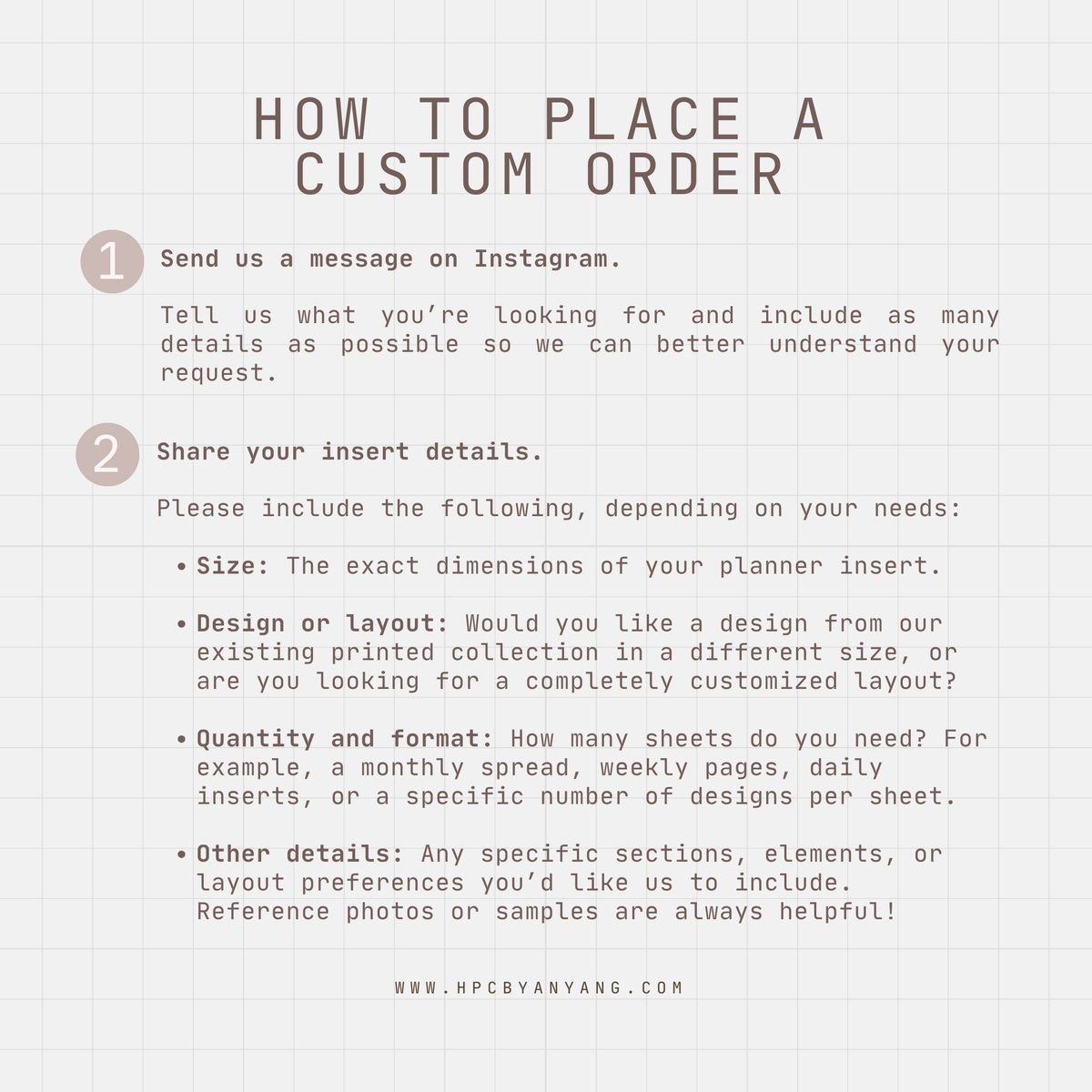 Custom Planner Inserts