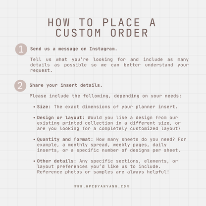 Custom Planner Inserts