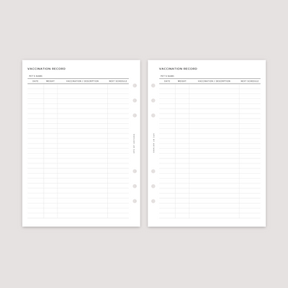 Pet Planner - Planner Bundle
