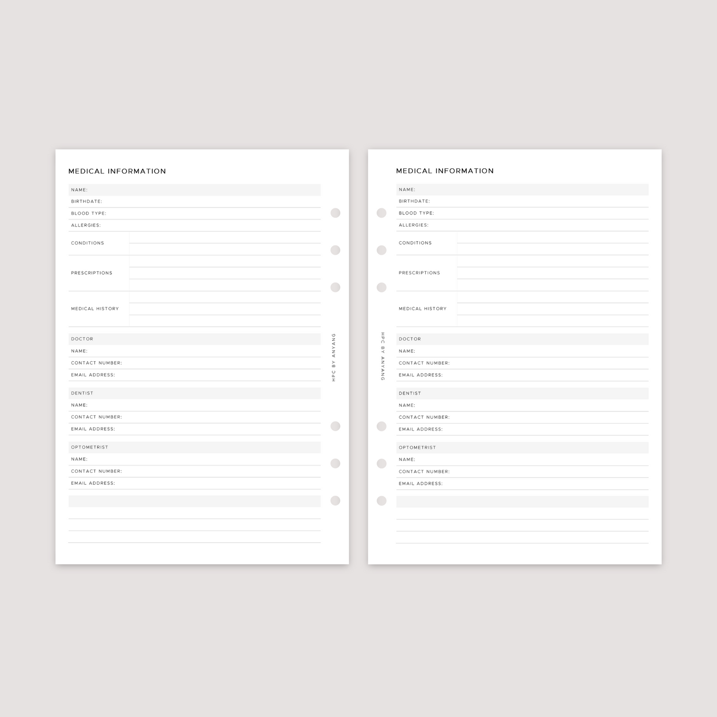 Health and Wellness - Planner Bundle