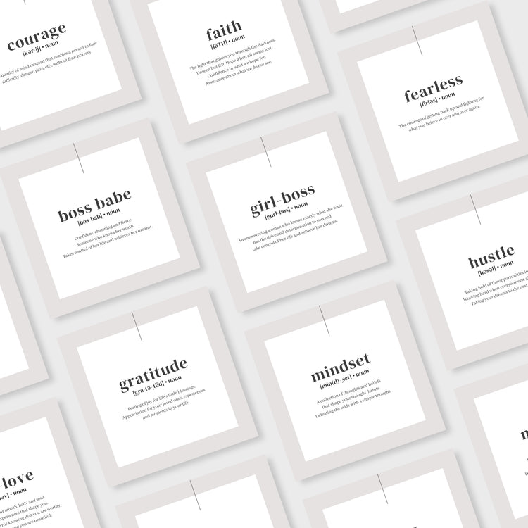 QC006 - Planner Cards - Girl Boss - Dictionary Style