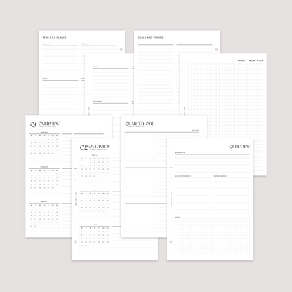 2026 Year Overview - Planner Inserts