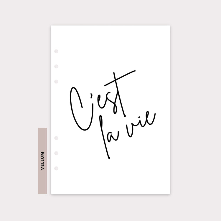 PD009 - C'est La Vie - Vellum - Planner Dashboards