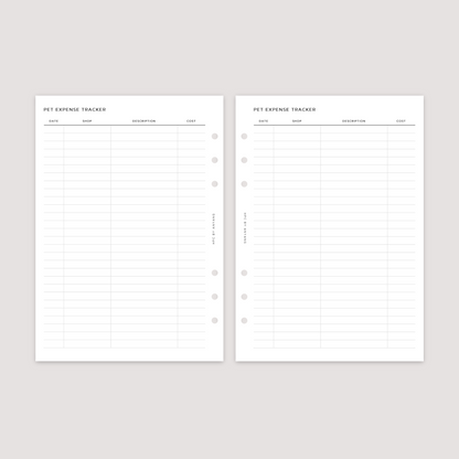 Pet Planner - Planner Bundle