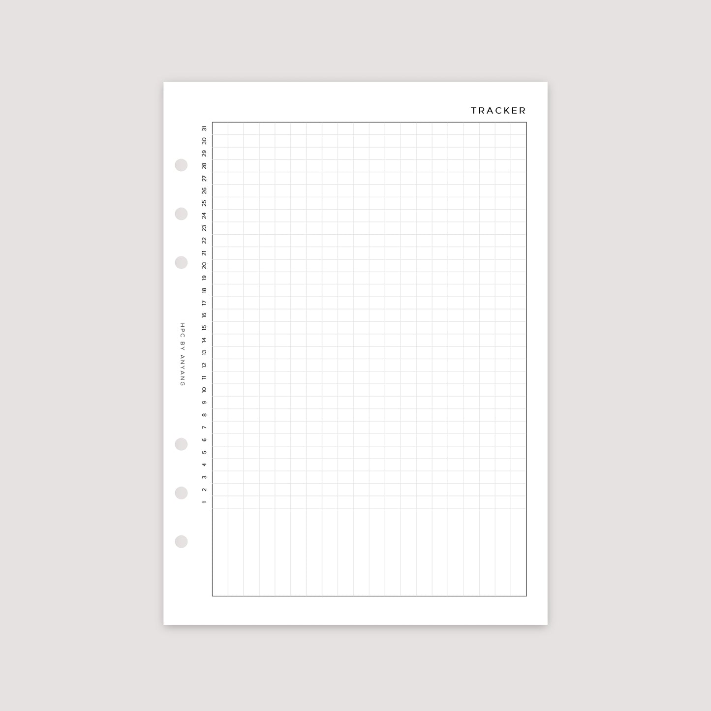 Tracker – Planner Inserts