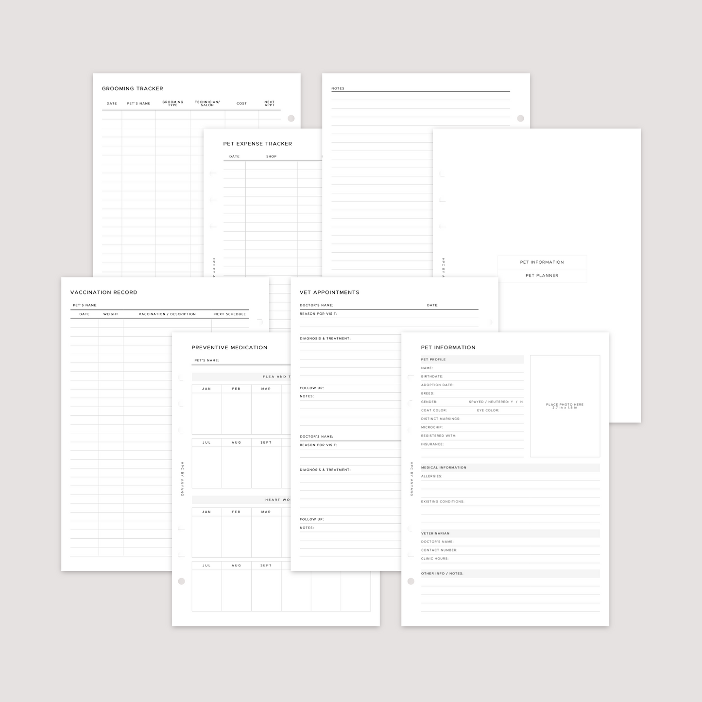 Pet Planner - Planner Bundle