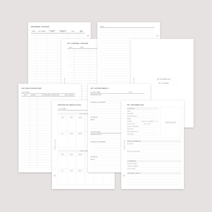 Pet Planner - Planner Bundle