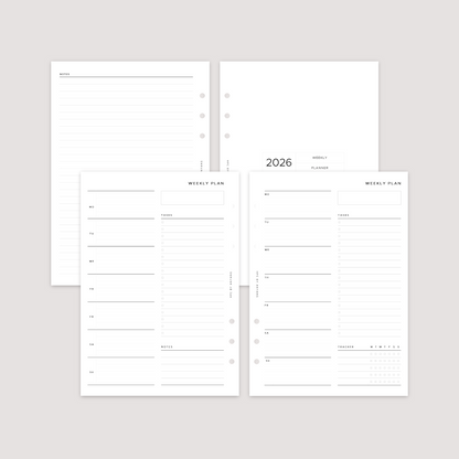 Undated - Week on 1 Page with tracker - Planner Inserts