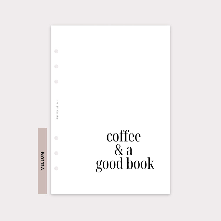 PD011 - Coffee and Book - Vellum - Planner Dashboards